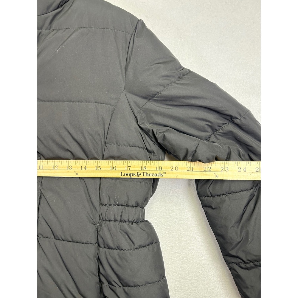 Childrens Place Girls Black Puffer Coat Faux Fur Hood Lined Winter Warm XXL 16 - Picture 5 of 13